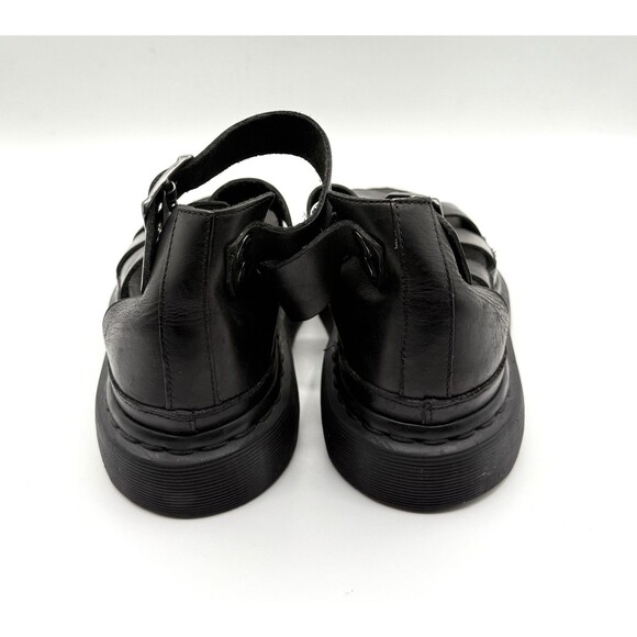Dr Martens Clarissa Heavy Black Leather Sandals Size 7 US 5 UK 38 EU Doc Goth - Picture 3 of 6